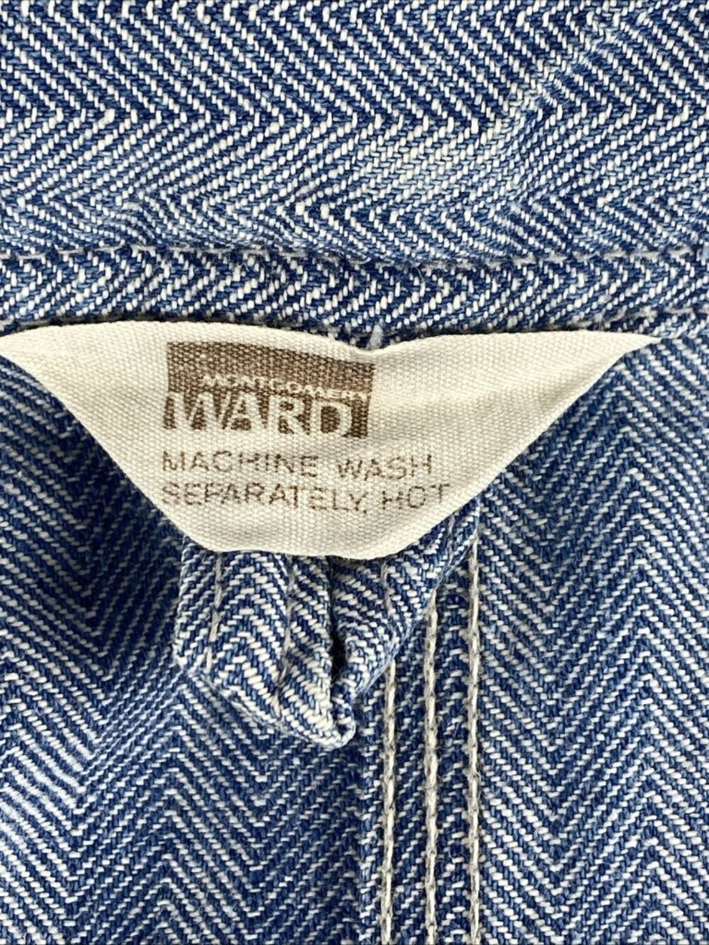 VTG Montgomery Ward Pioneer Herringbone Coveralls Utility Halloween Costume - Picture 4 of 16